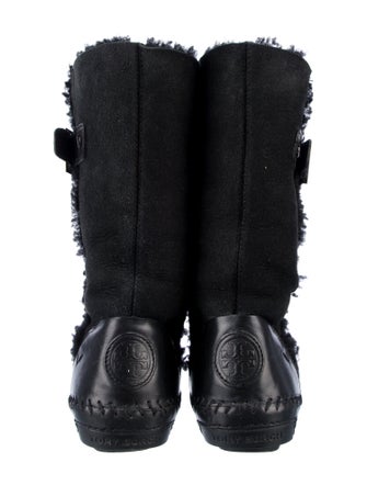 Tory Burch Suede Whipstitch Trim Boots