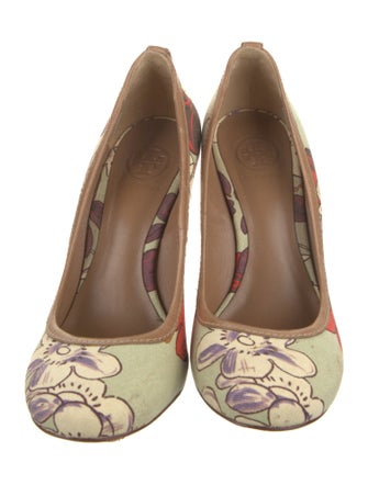 Tory Burch Flora Print Canvas Pumps