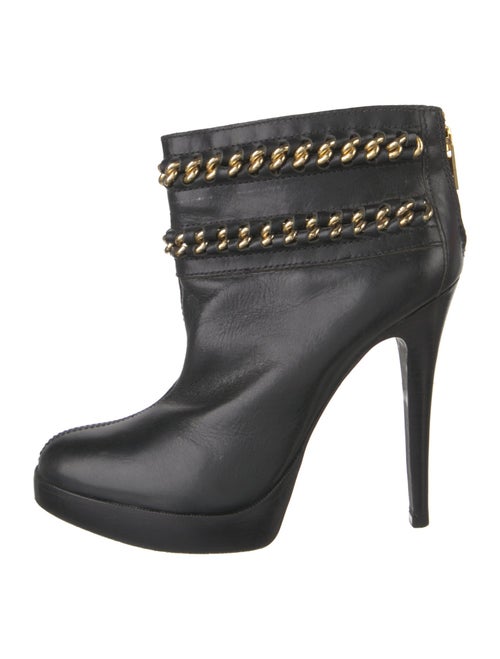 Tory Burch Leather Chain-Link Accents Boots