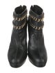 Tory Burch Leather Chain-Link Accents Boots