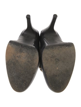 Tory Burch Leather Chain-Link Accents Boots