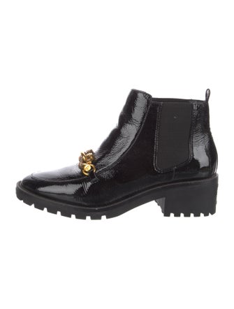 Tory Burch Patent Leather Combat Boots
