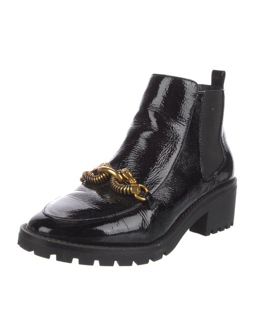 Tory Burch Patent Leather Combat Boots