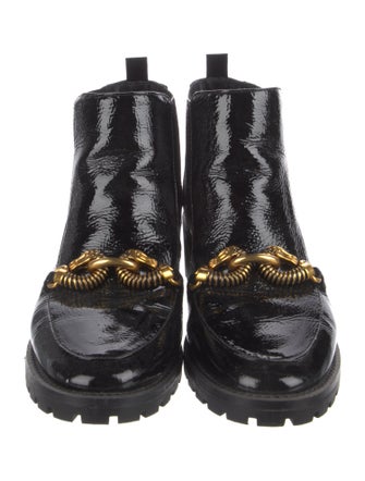 Tory Burch Patent Leather Combat Boots