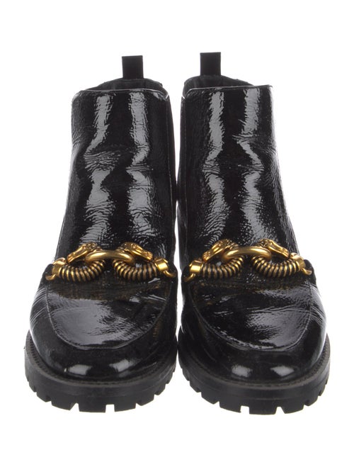 Tory Burch Patent Leather Combat Boots