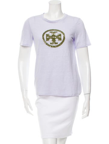 Tory Burch Sequined Short Sleeve T-Shirt