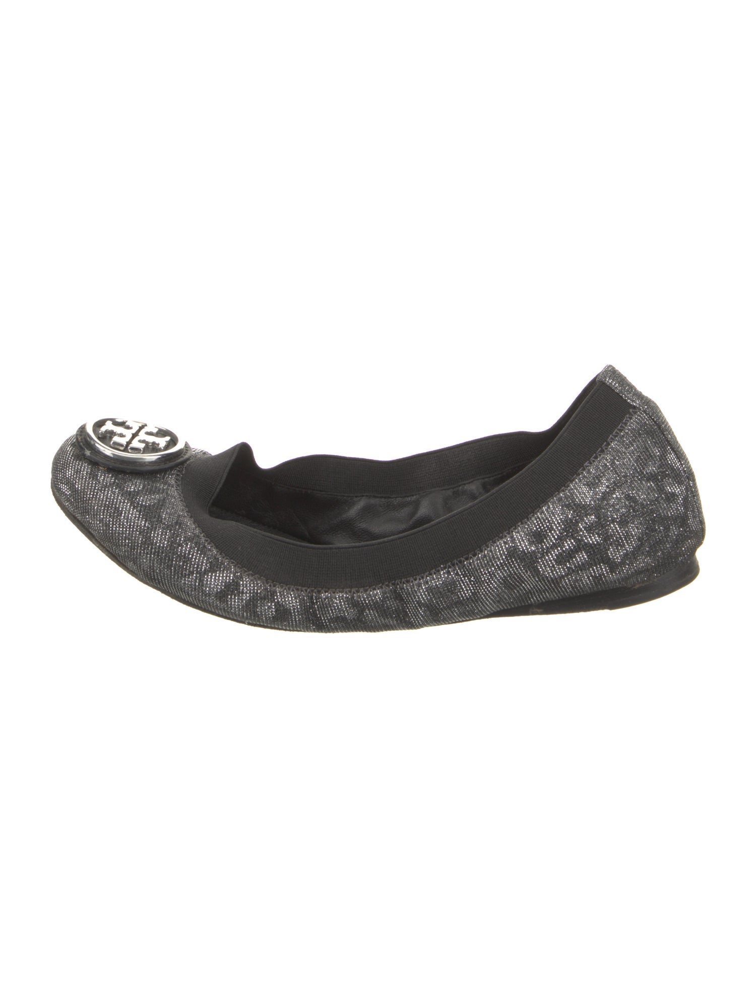 Tory Burch Printed Glitter Accents Ballet Flats