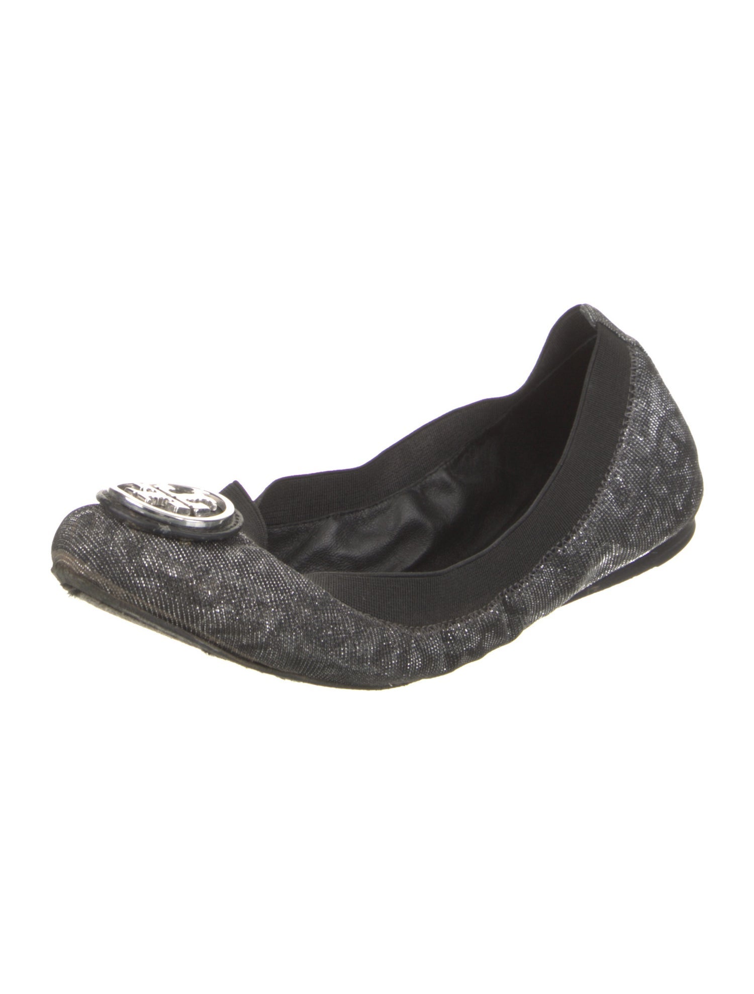 Tory Burch Printed Glitter Accents Ballet Flats