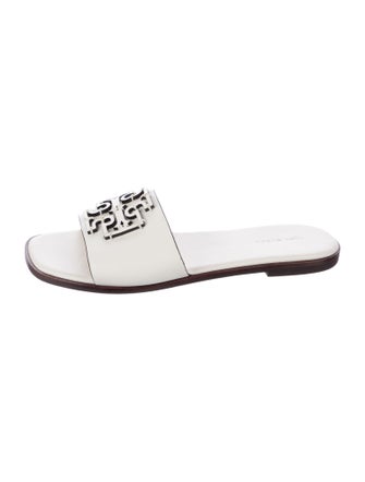 Tory Burch Leather Printed Slides