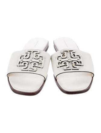 Tory Burch Leather Printed Slides