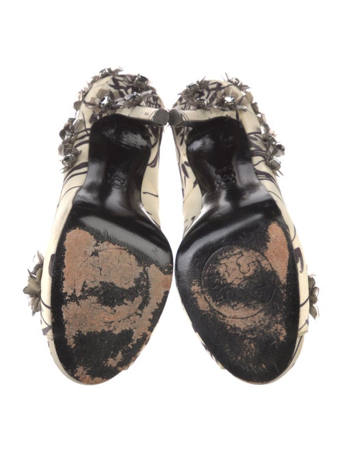 Tory Burch Satin Crystal Embellishments Pumps