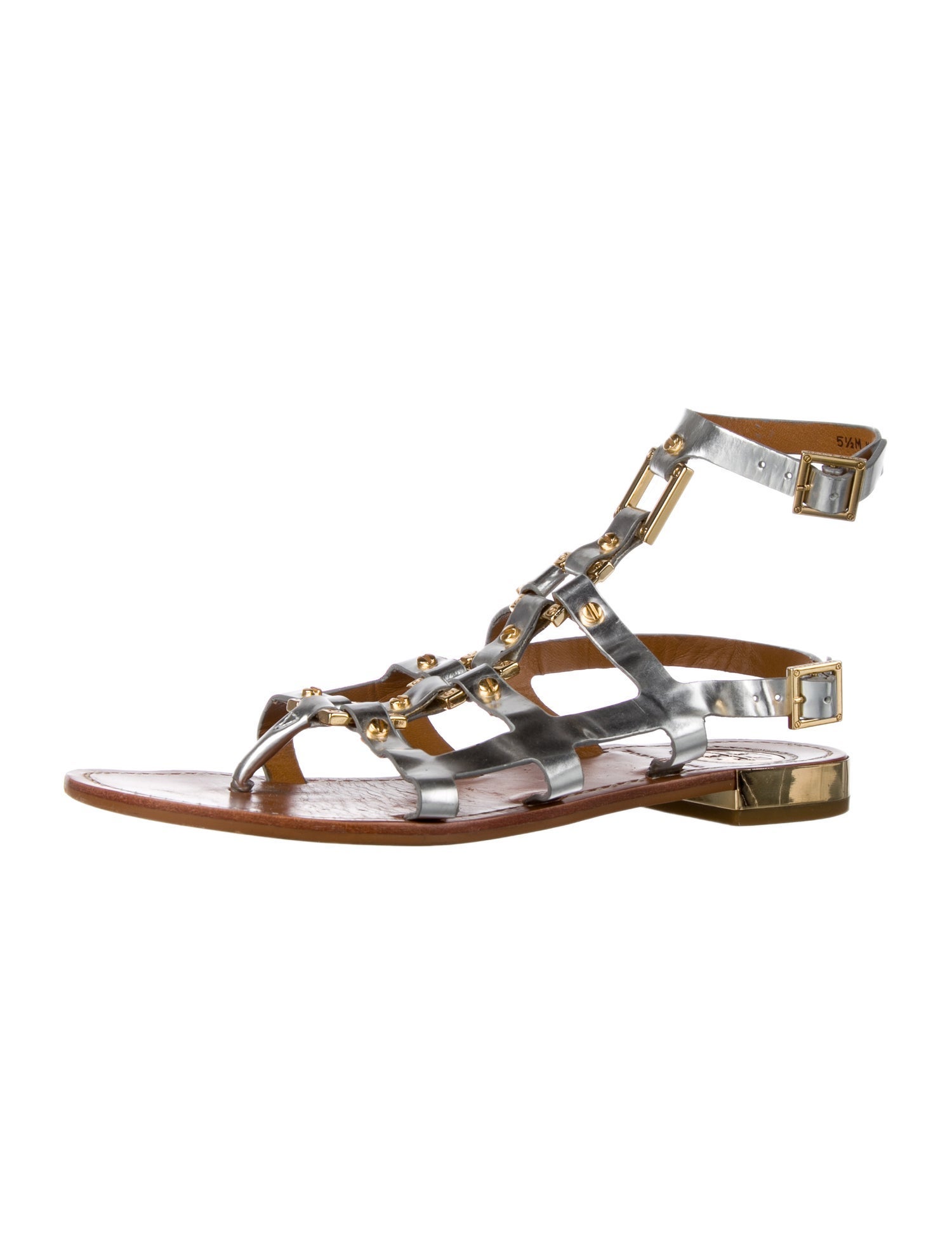 Tory Burch Patent Leather Gladiator Sandals