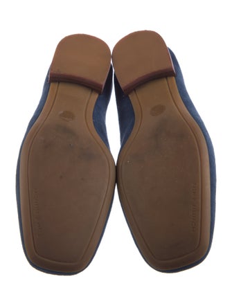 Tory Burch Suede Embroidered Accent Loafers