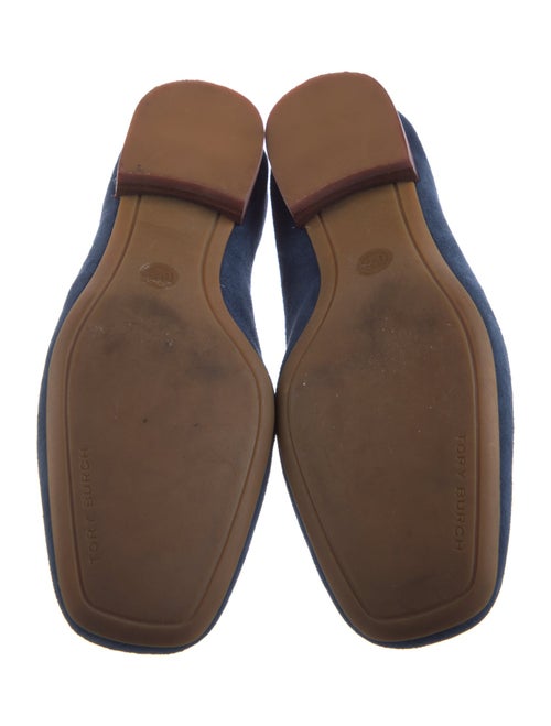 Tory Burch Suede Embroidered Accent Loafers