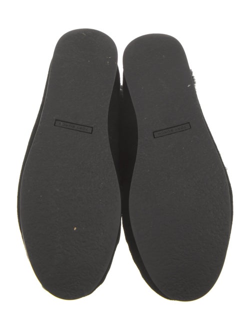 Tory Burch Suede Fur Trim Moccasins