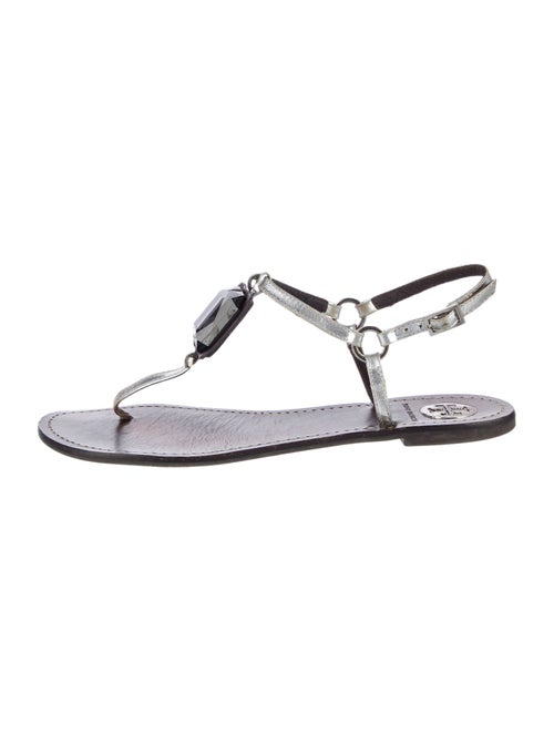 Tory Burch Leather T-Strap Sandals