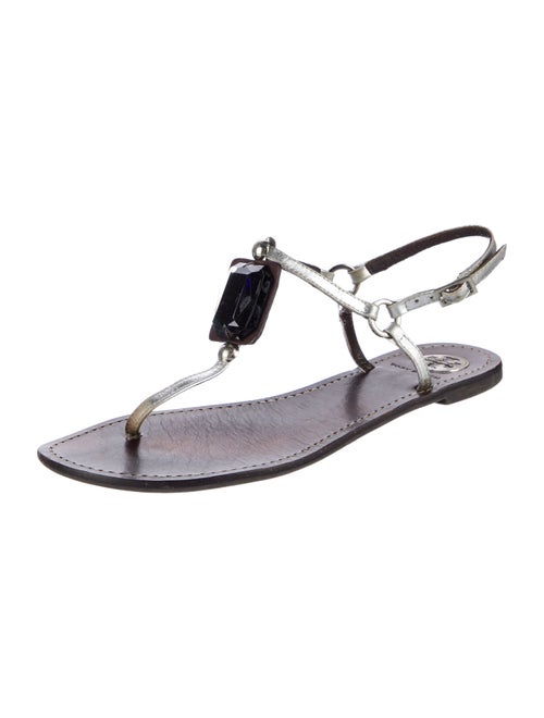 Tory Burch Leather T-Strap Sandals