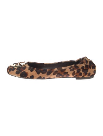 Tory Burch Ponyhair Animal Print Ballet Flats