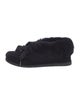 Tory Burch Suede Fur Trim Moccasins