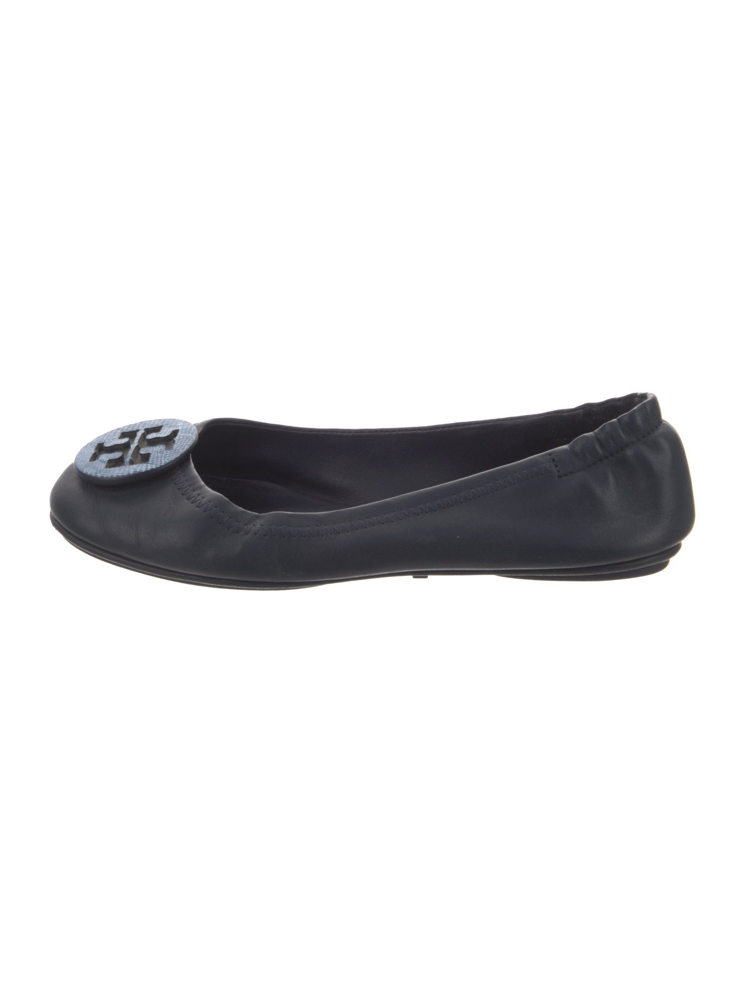 Tory Burch Leather Studded Accents Ballet Flats