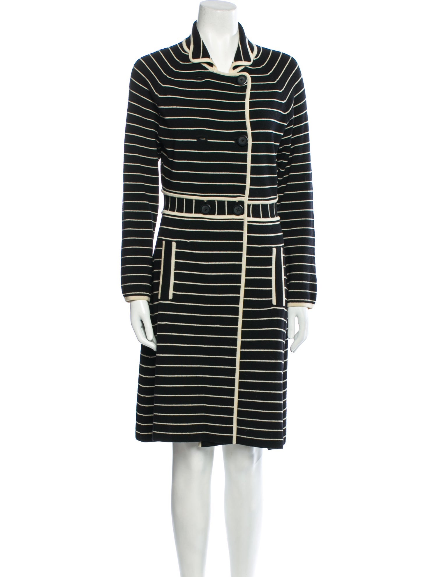 Tory Burch Wool Striped Coat
