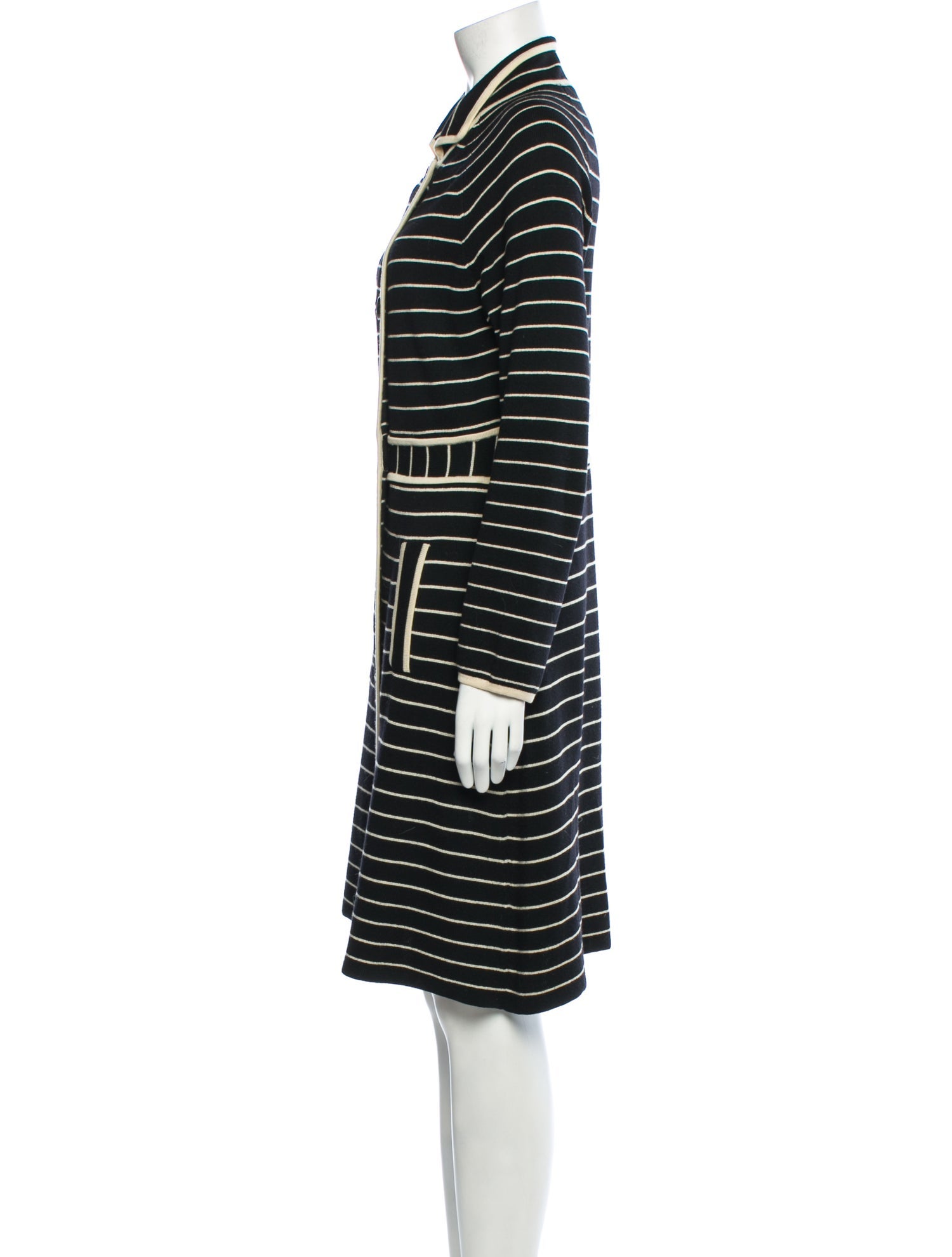 Tory Burch Wool Striped Coat
