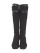 Tory Burch Suede Leather Trim Embellishment Riding Boots