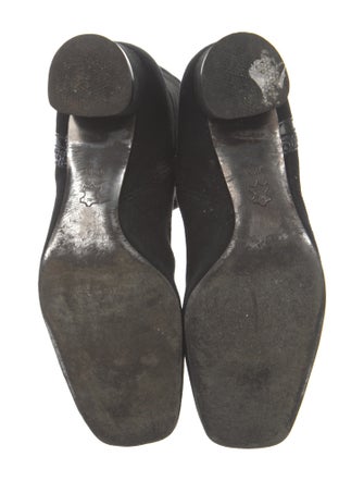 Tory Burch Suede Leather Trim Embellishment Riding Boots