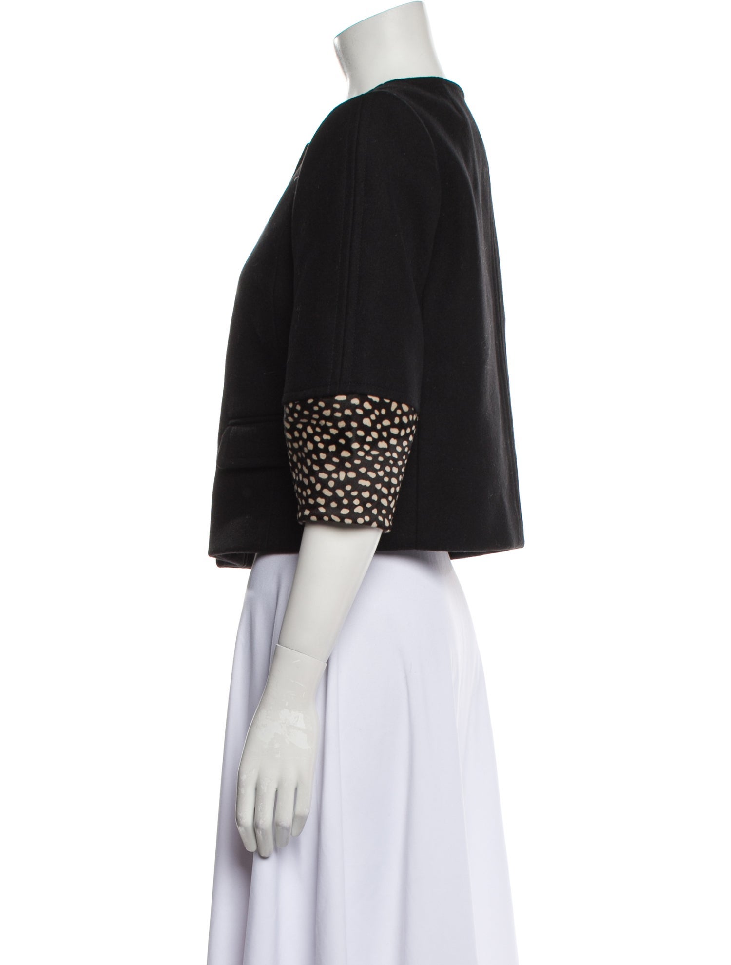 Tory Burch Wool Polka Dot Print Jacket