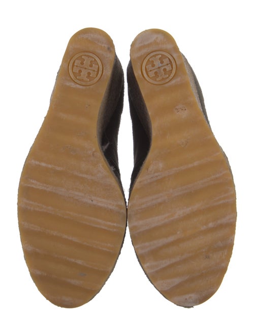 Tory Burch Signature Logo Suede Lace-Up Boots