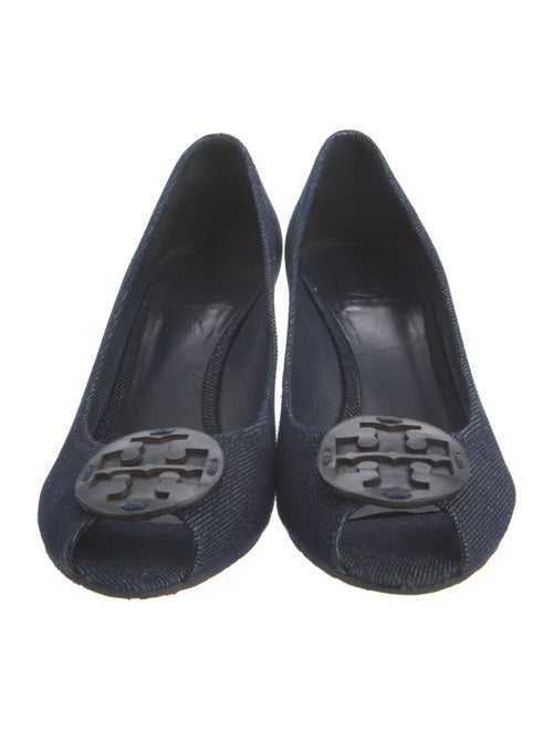 Tory Burch Denim Whipstitch Trim Pumps