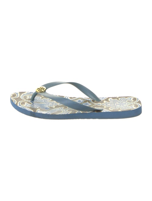 Tory Burch Leather Printed Flip Flops