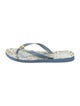 Tory Burch Leather Printed Flip Flops