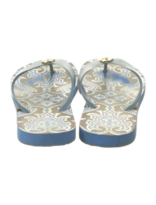 Tory Burch Leather Printed Flip Flops