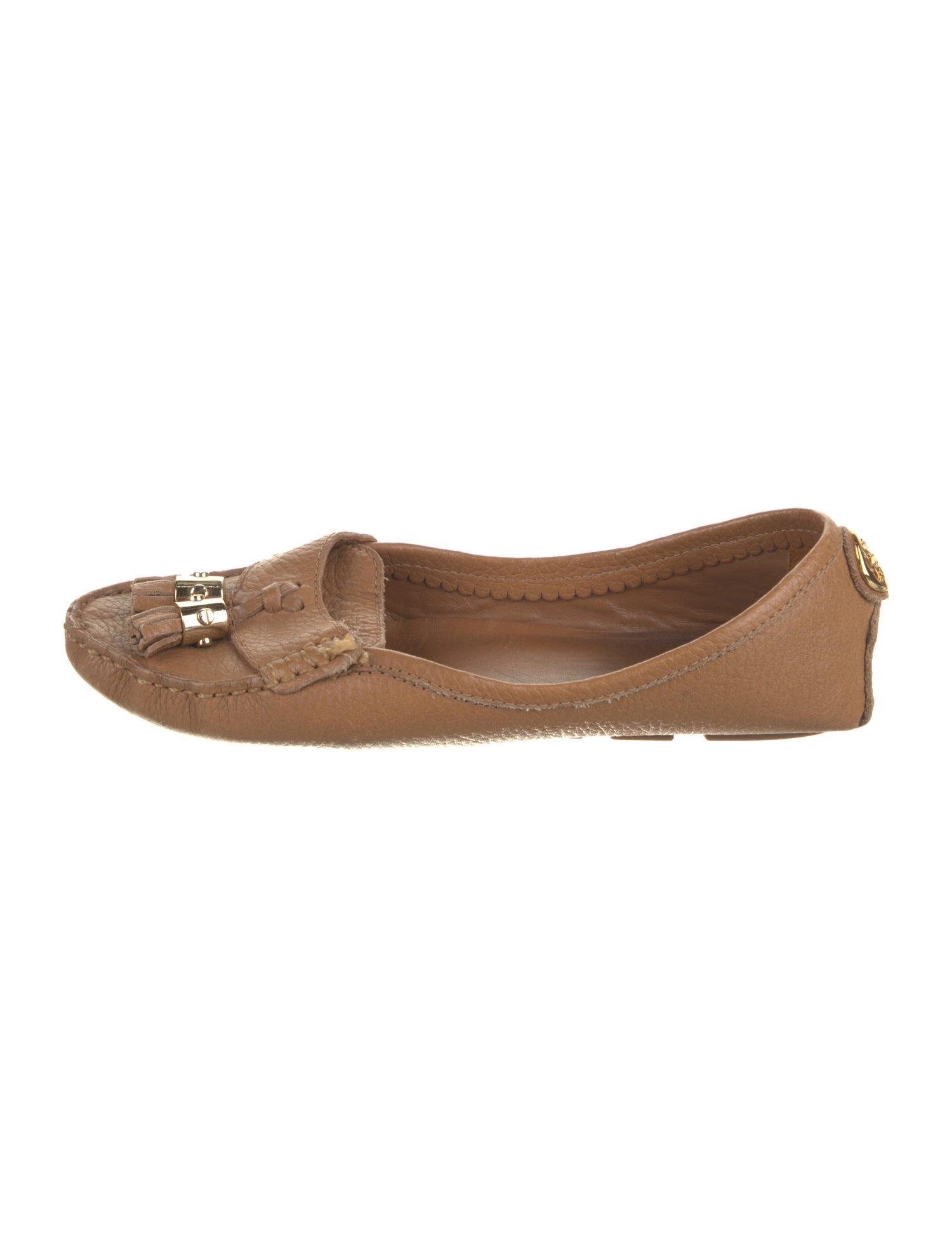 Tory Burch Leather Tassel Accents Flats