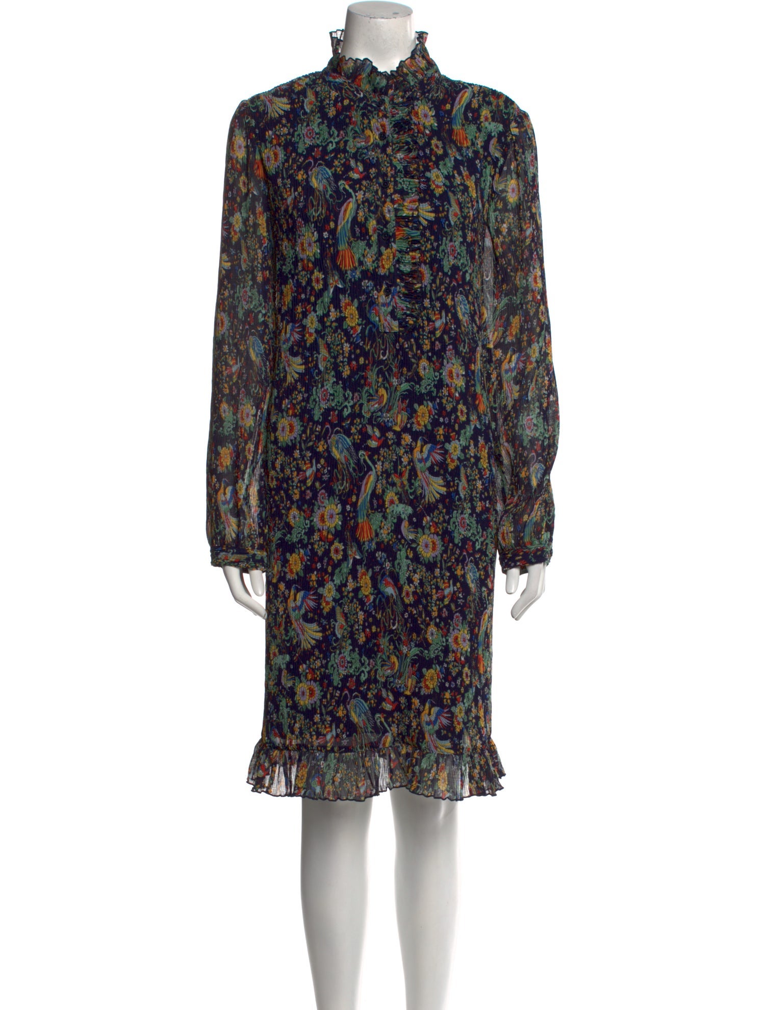 Tory Burch Floral Print Midi Length Dress