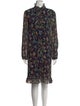 Tory Burch Floral Print Midi Length Dress