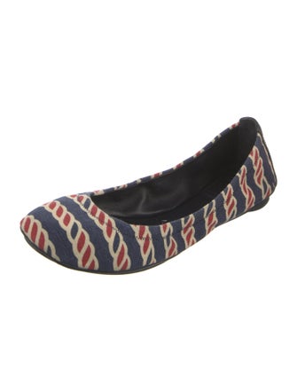 Tory Burch Canvas Printed Ballet Flats