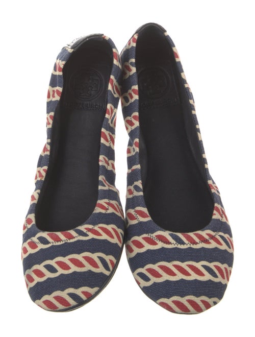 Tory Burch Canvas Printed Ballet Flats