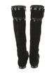 Tory Burch Suede Leather Trim Embellishment Riding Boots
