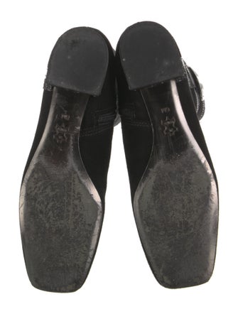 Tory Burch Suede Leather Trim Embellishment Riding Boots