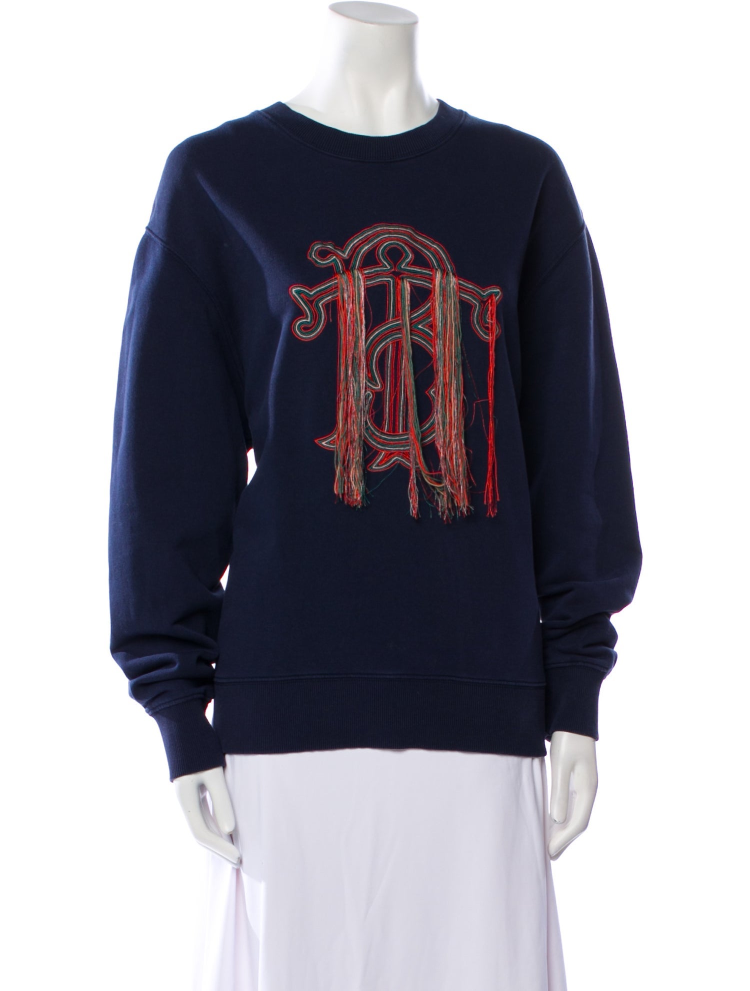 Tory Burch Graphic Print Crew Neck Sweatshirt