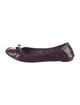 Tory Burch Patent Leather Bow Accents Ballet Flats