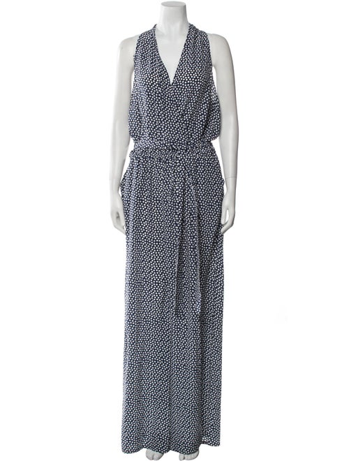 Tory Burch Silk Polka Dot Print Jumpsuit