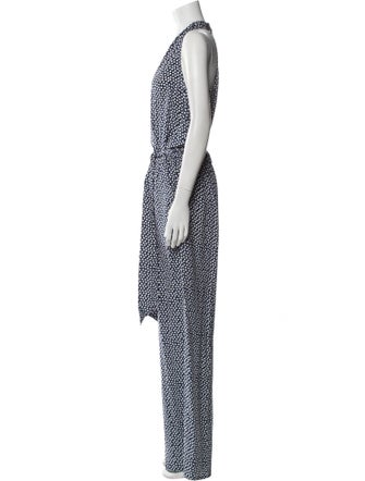 Tory Burch Silk Polka Dot Print Jumpsuit