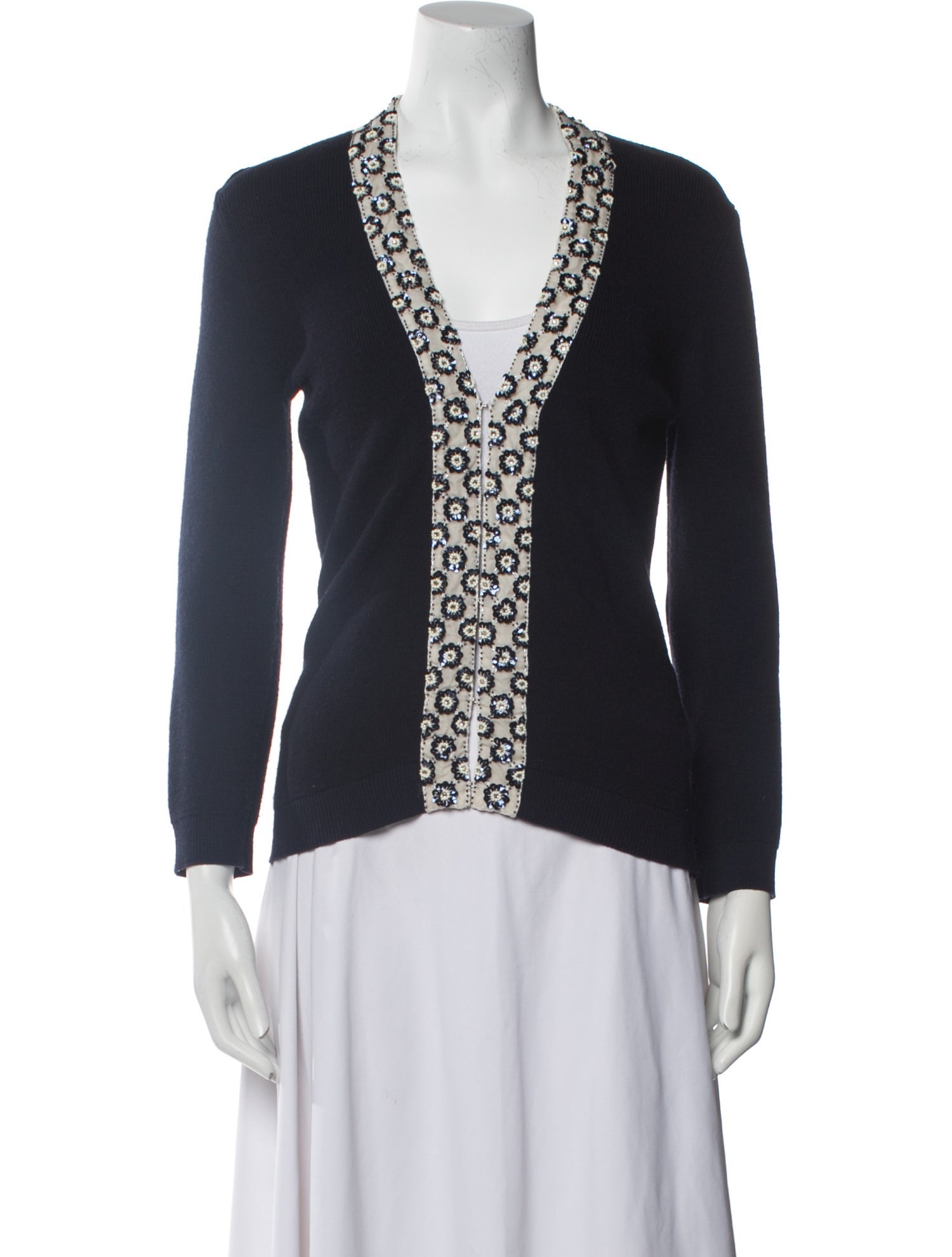 Tory Burch Merino Wool Printed Sweater