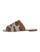 Tory Burch Ponyhair Animal Print Slides