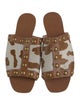 Tory Burch Ponyhair Animal Print Slides