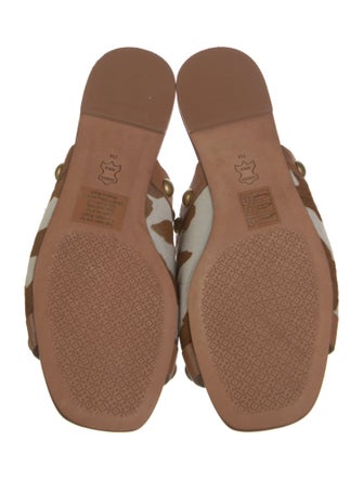 Tory Burch Ponyhair Animal Print Slides