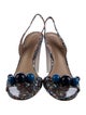 Tory Burch Patent Leather Printed Slingback Sandals